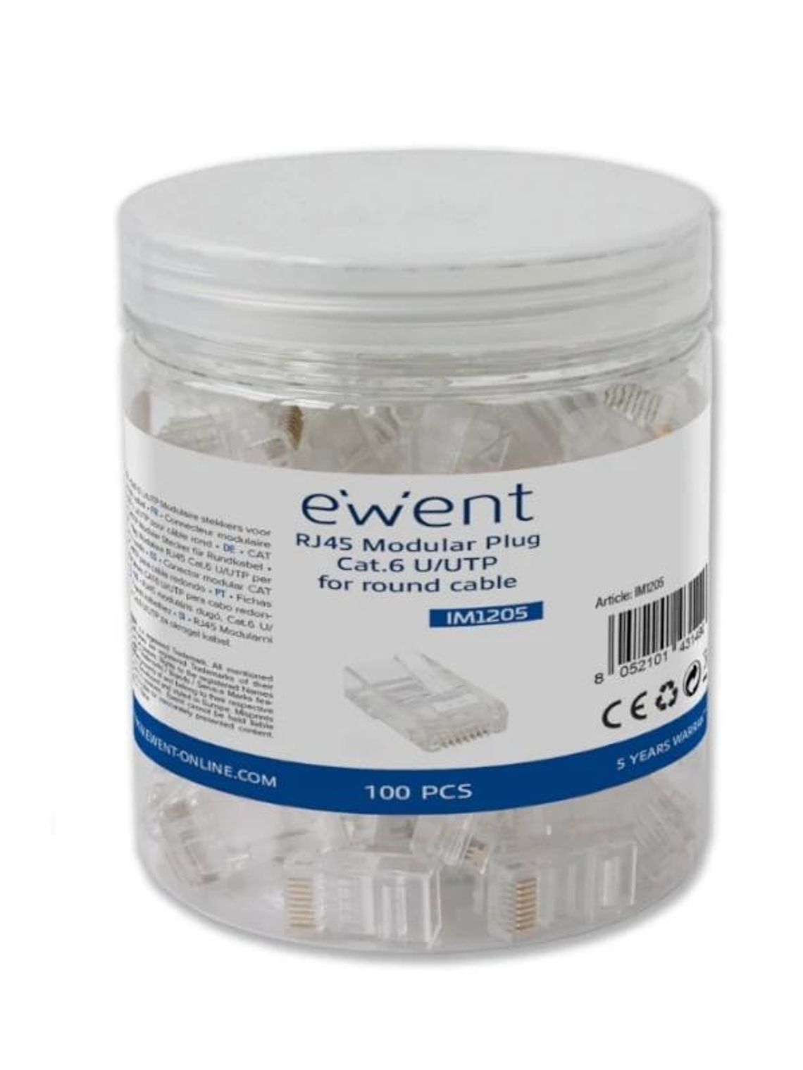 Ewent Conector Modular CAT 6 U/UTP, 100pcs 1