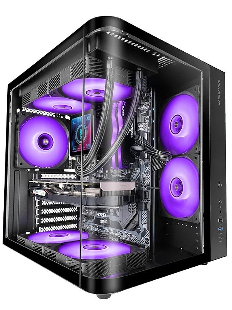 MARS GAMING Semitorre ATX MCCURV negra 1