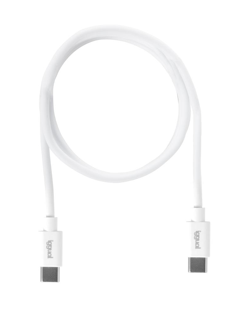 iggual Cable USB-C/USB-C 100 cm blanco Q3.0 3A 60W 2