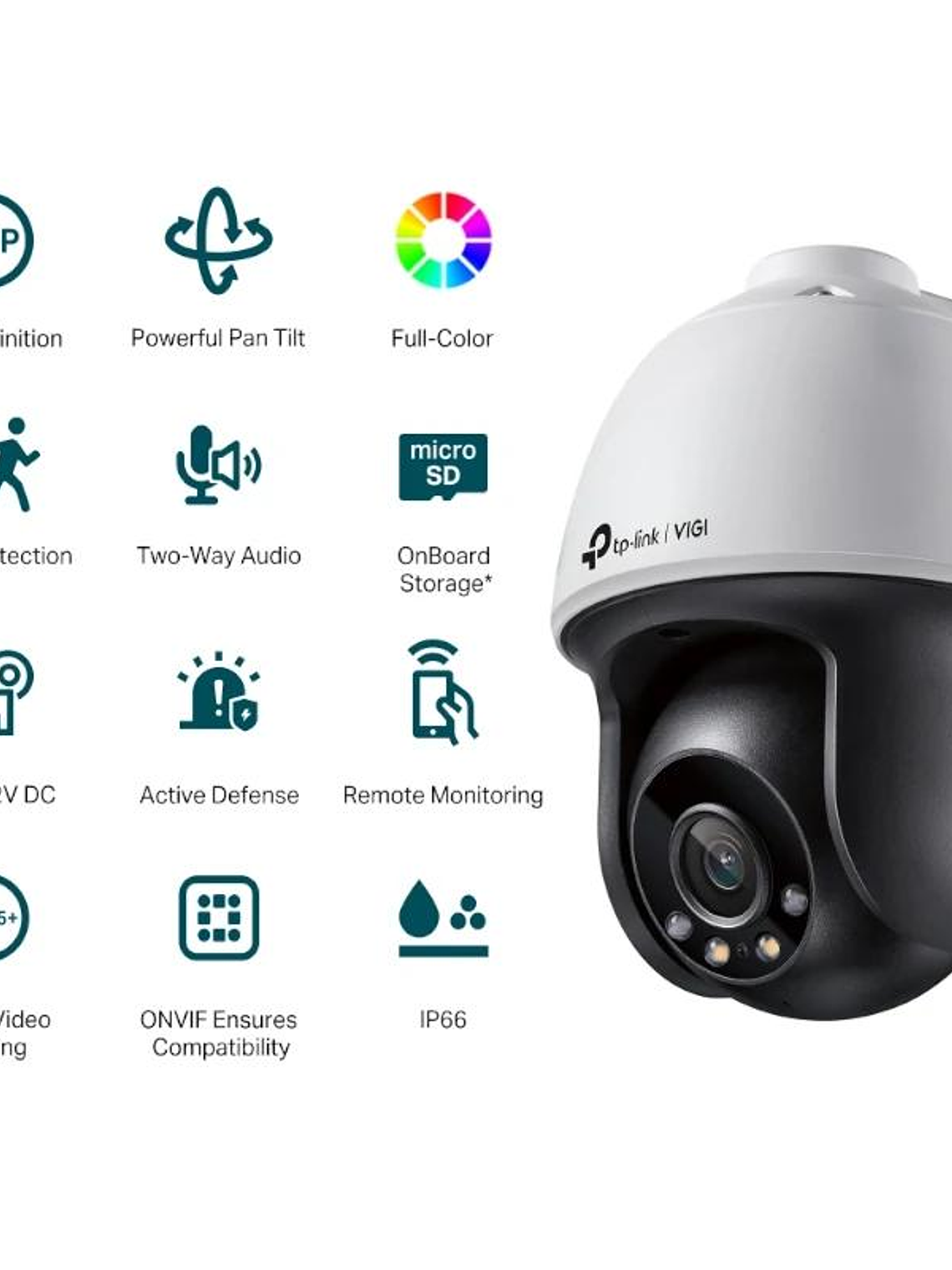 VIGI Cámara IP PT C540 4MP Plástico Full-Color 4mm 2