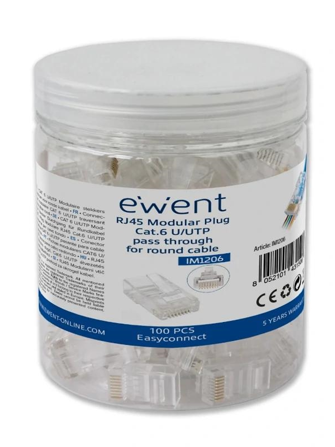 EWENT EASYCONNECT MODULAR CAT 6 U/UTP, 100pcs 1