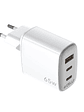 Celly Cargador Gan 1Usb 2Usb-C 65w WH - Miniatura 1