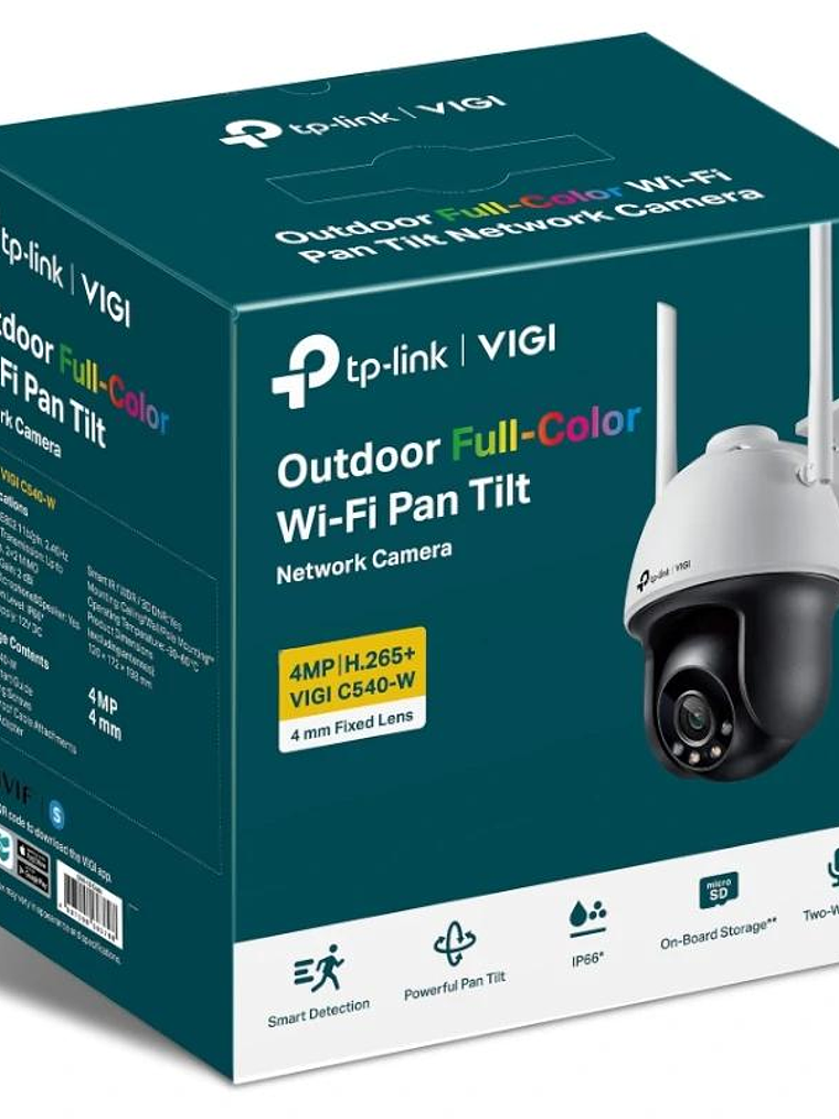 VIGI Cámara IP PT C540-W 4MP Plástico FColor Wi-Fi 2