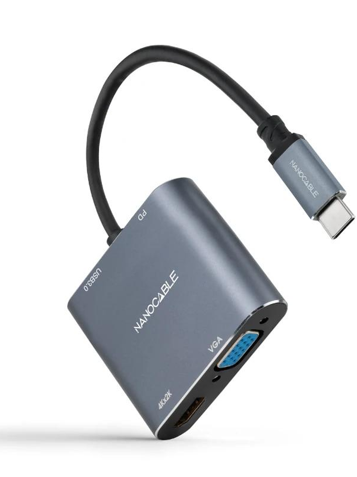 Nanocable Converosr USB-C a HDMI/VGA/USB3.0/PD 2
