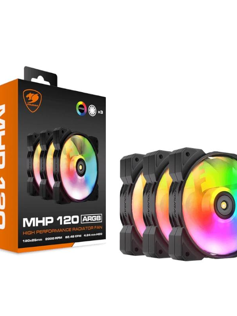 Cougar Ventilador Mhp 120 Argb Pack 3 4