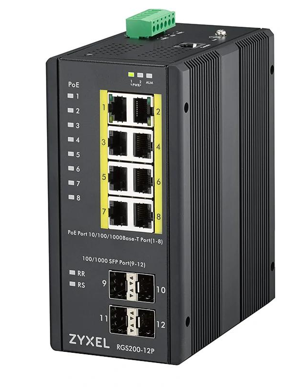 Zyxel RGS200-12P Switch POE Gest DIN 240W IP30 2