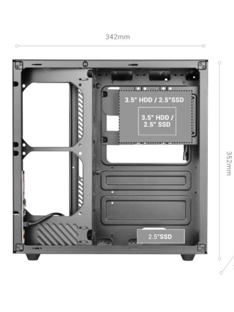 MARS GAMING MCV-ONE Atx Doble Cámara Negro 4