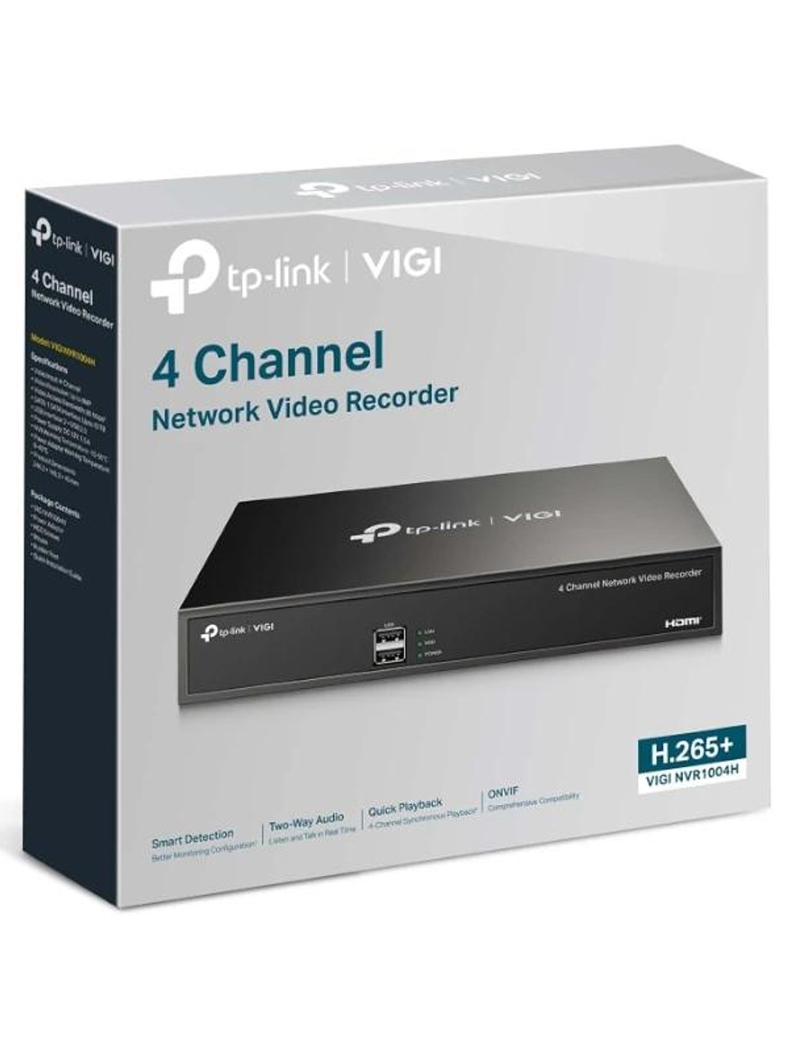 VIGI NVR1004H Grabador H.265+ 4 C 1x10/100 1xHDMI 4