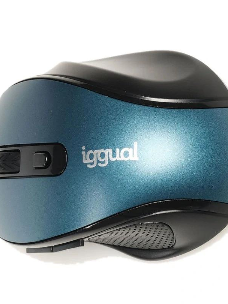 iggual Ratón inalámbrico ERGONOMIC-M-1600DPI azul 2