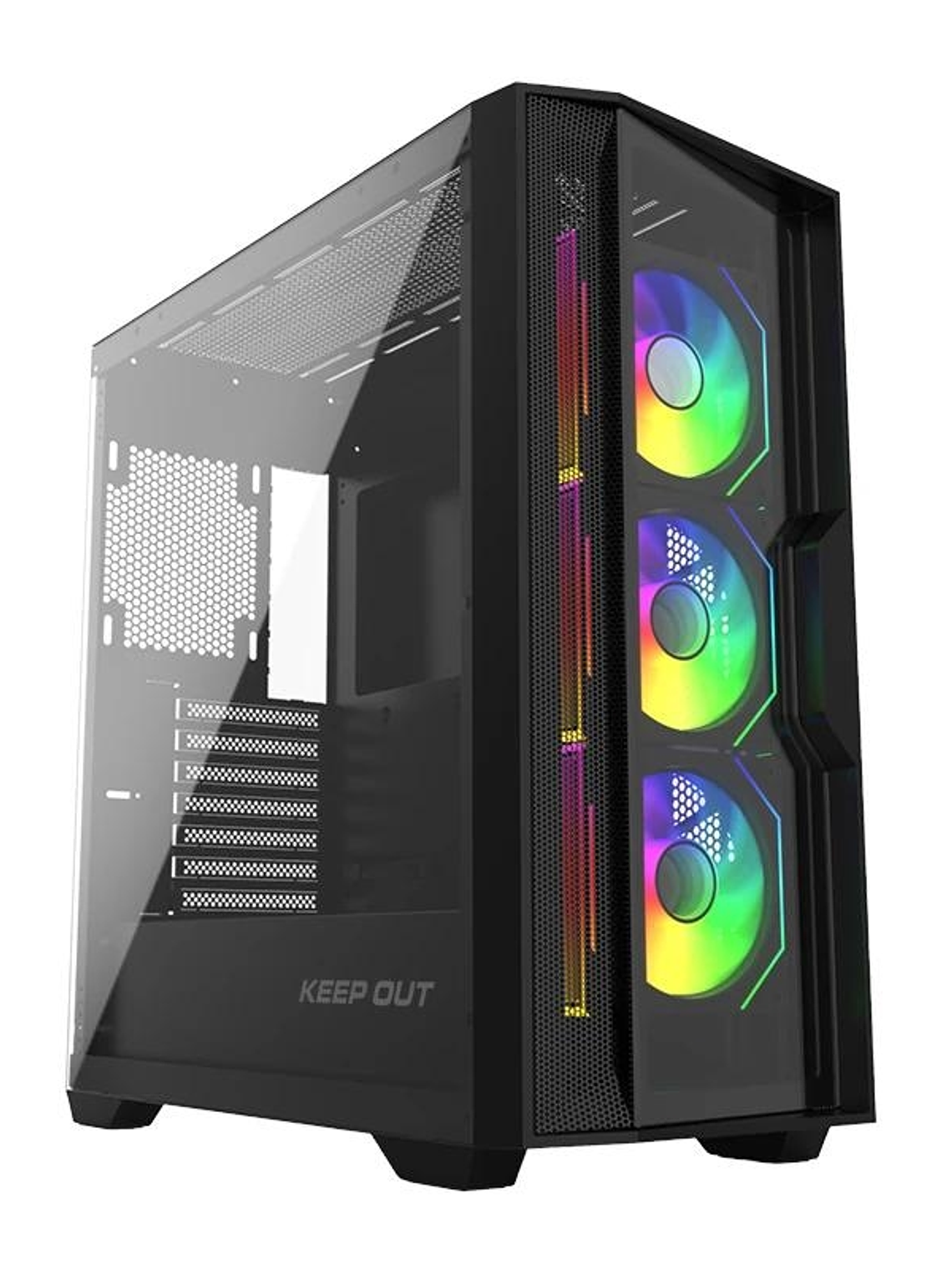 Keep Out Caja M-Atx KO XC-500 ARGB USB3 BlackGlass 1