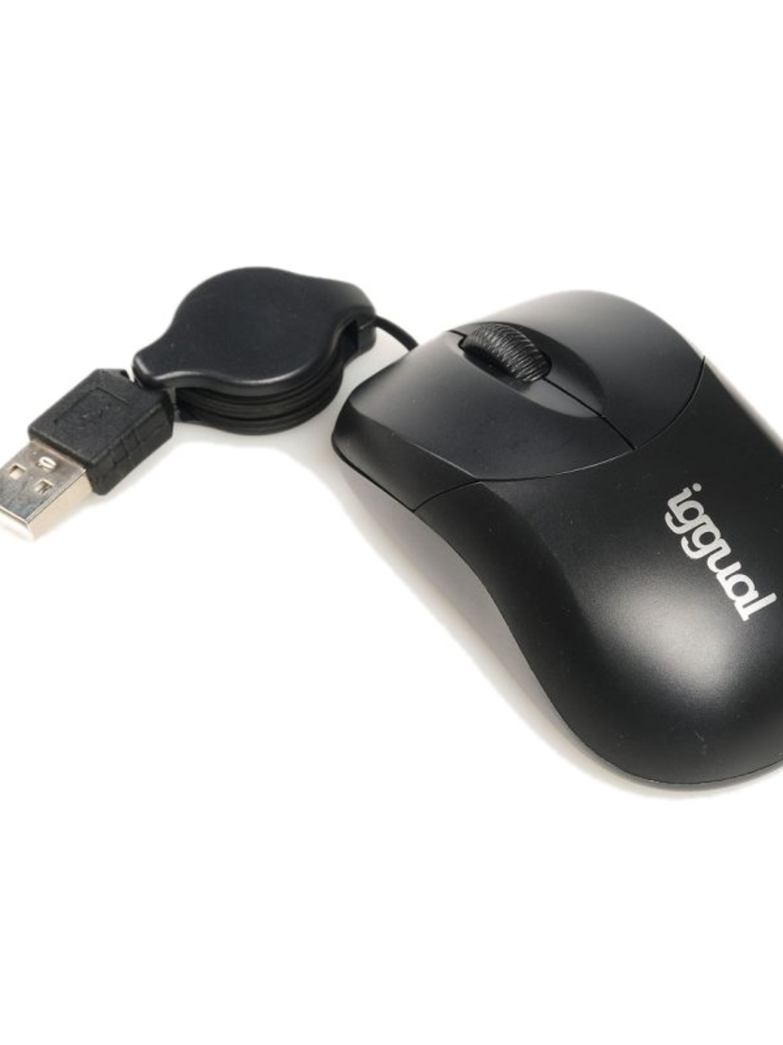 iggual Ratón retráctil COM-BASIC-800DPI negro 1