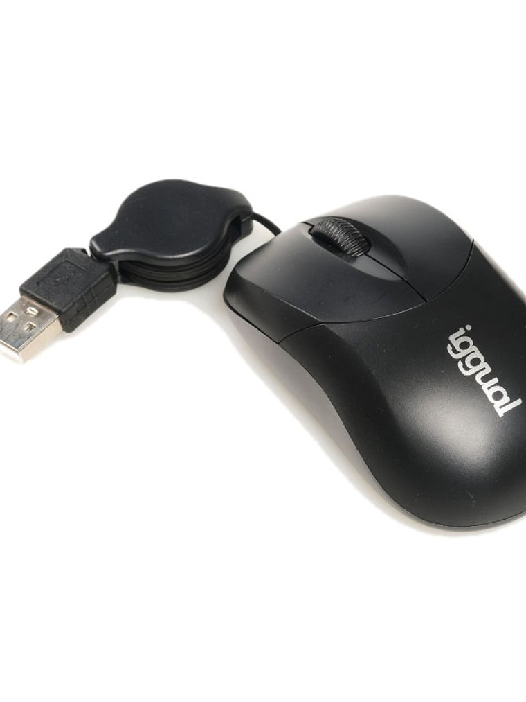 iggual Ratón retráctil COM-BASIC-800DPI negro 1