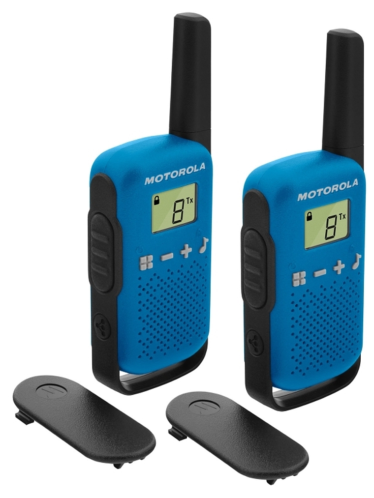 MOTOROLA T42 Walkie Talkie 4Km 16CH Azul Duo 1