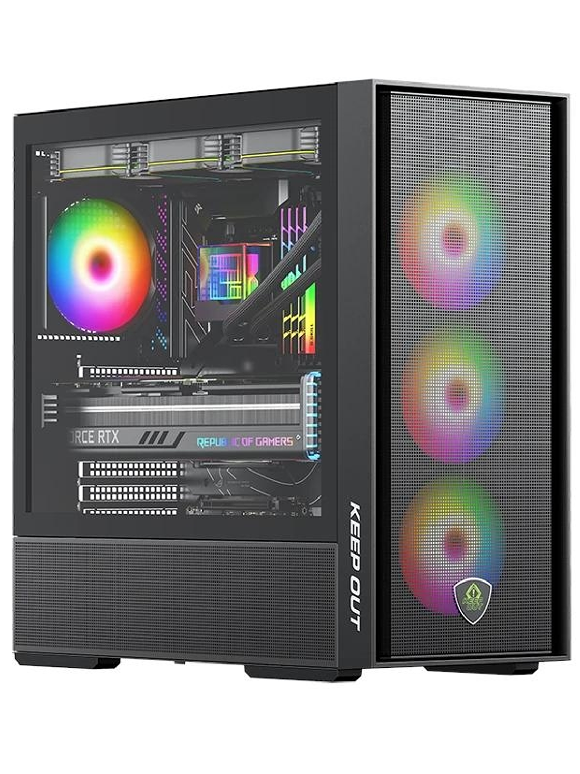 Keep Out Caja M-Atx KO XC-805 MESH ARGB USB3 Black 1