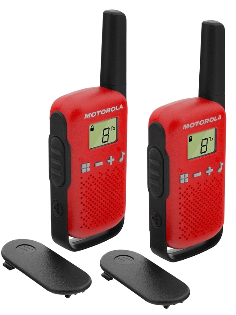 MOTOROLA T42 Walkie Talkie 4Km 16CH Rojo Duo 1