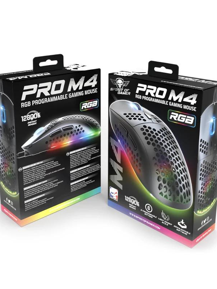 Spirit of Gamer Ratón Pro M4 Black 4