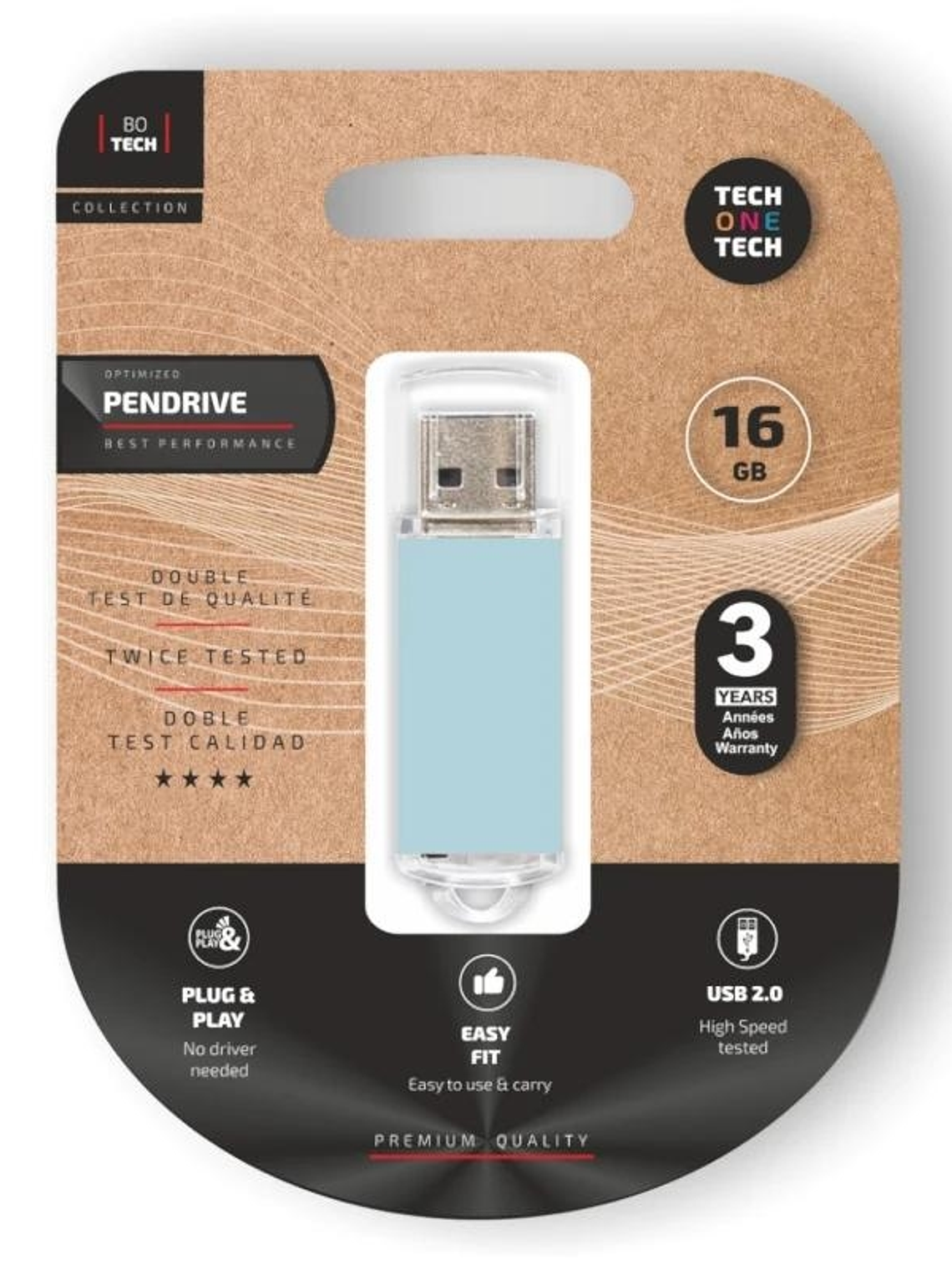 TECH ONE TECH Basic Pendrive 16Gb USB 2.0 Blue 1