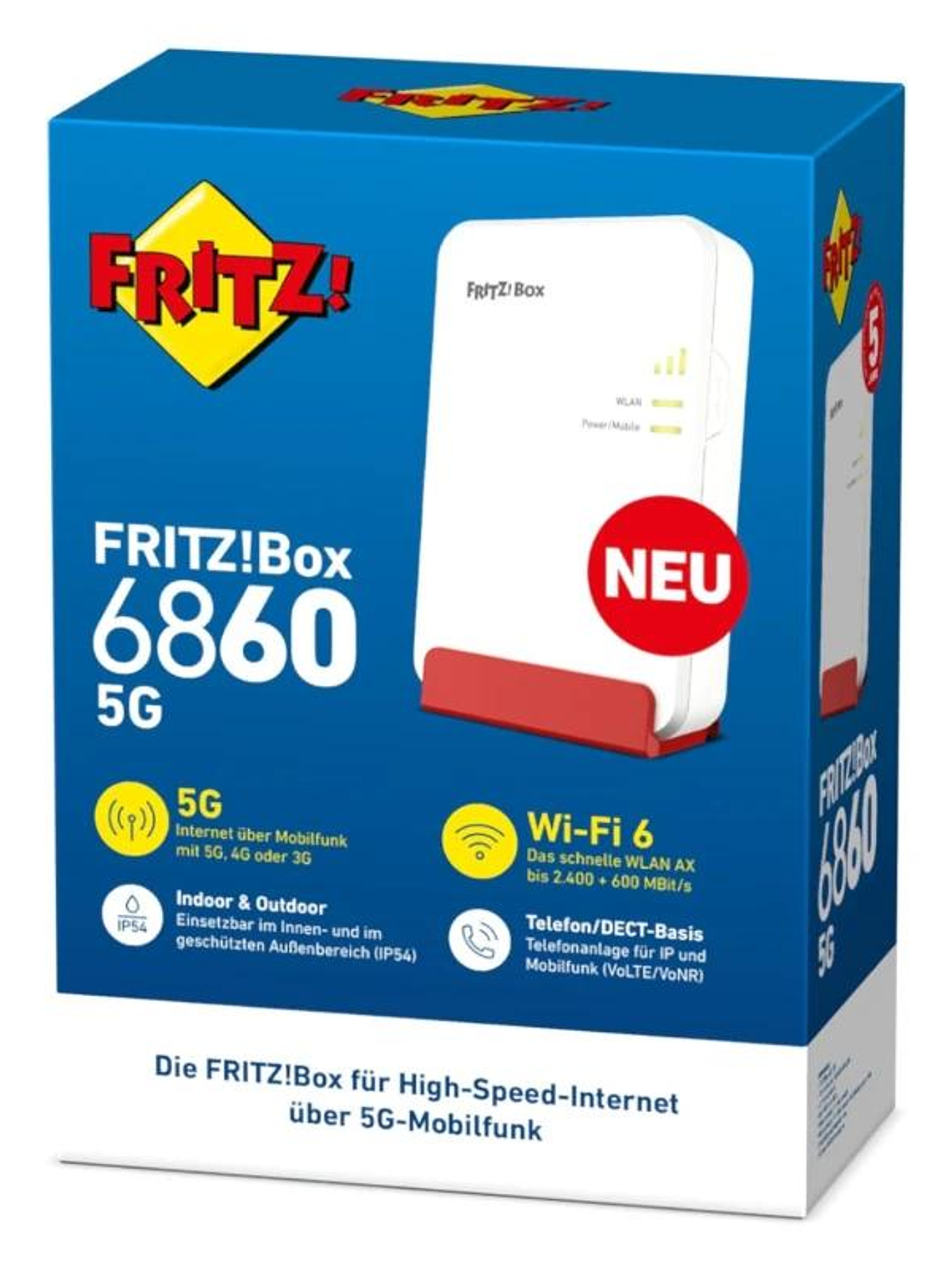 Fritz! Box6860 5G Router WiFi6 4x4 MIMO NanoSIM 4