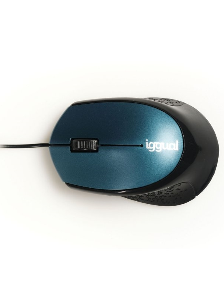 iggual Ratón óptico COM-ERGONOMIC-R-800DPI azul 1