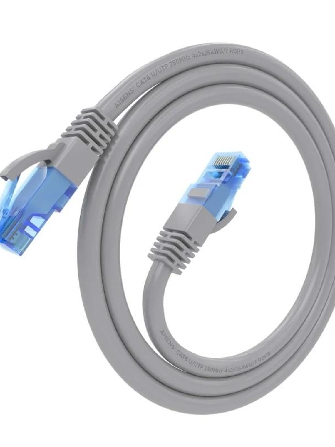 Aisens Cable RJ45 Cat.6 UTP AWG26 CCA Gris 0.5M 2