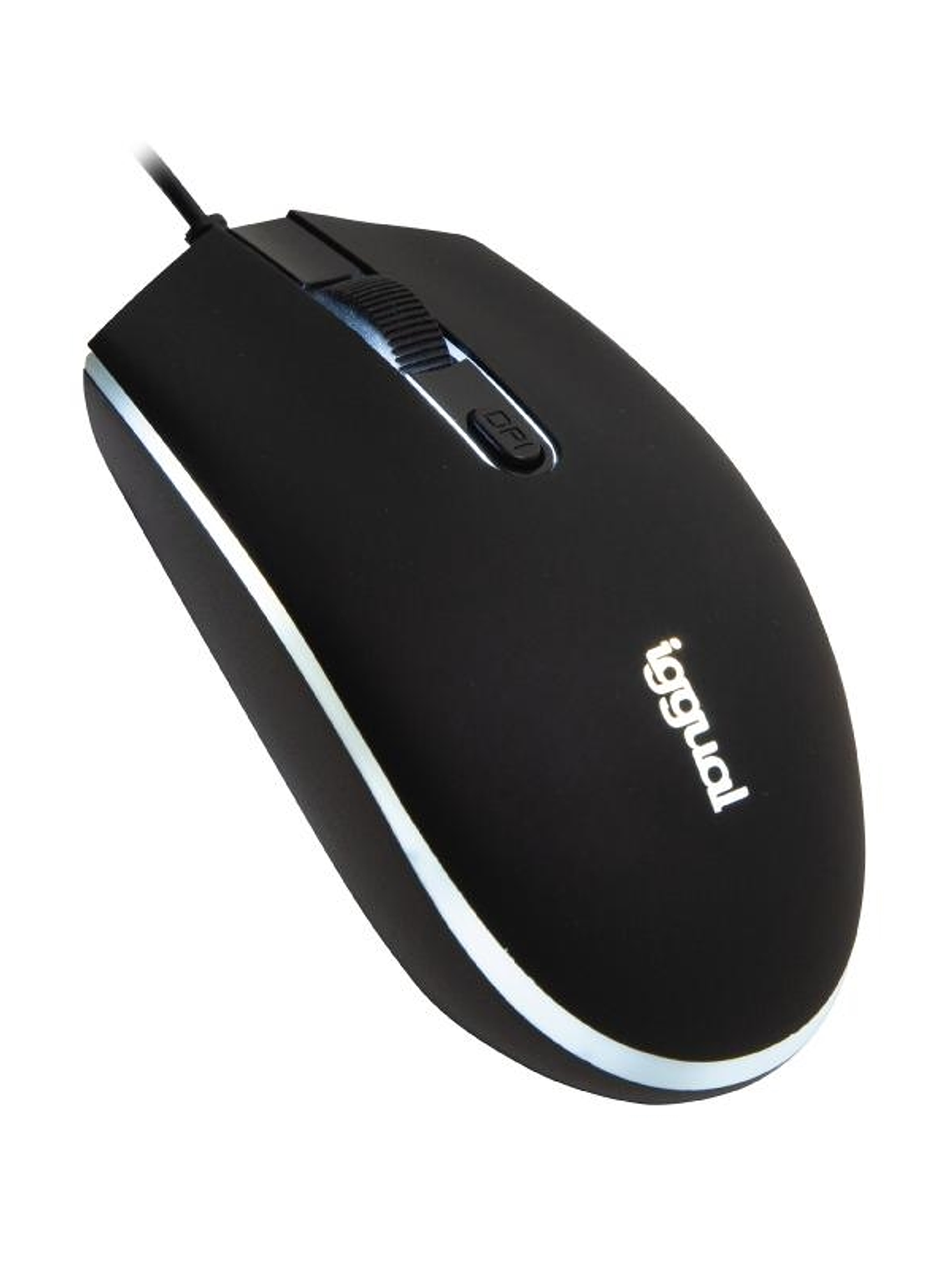 iggual Ratón óptico COM-LED-1600DPI negro 1