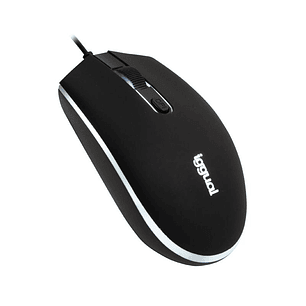 iggual Ratón óptico COM-LED-1600DPI negro