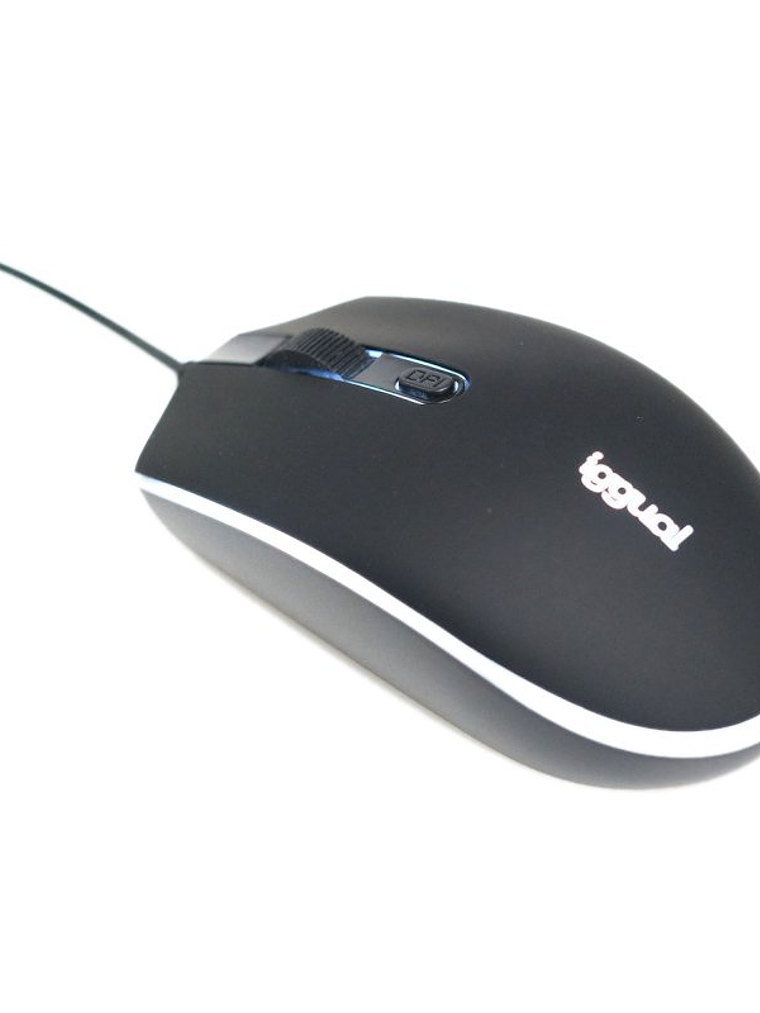 iggual Ratón óptico COM-LED-1600DPI negro 2