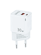 TOOQ Cargador pared GAN USB-C/USB-A 30W - Miniatura 1
