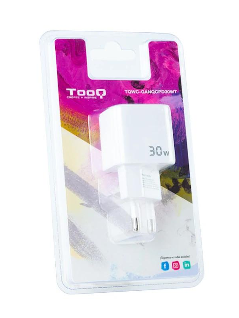 TOOQ Cargador pared GAN USB-C/USB-A 30W 2