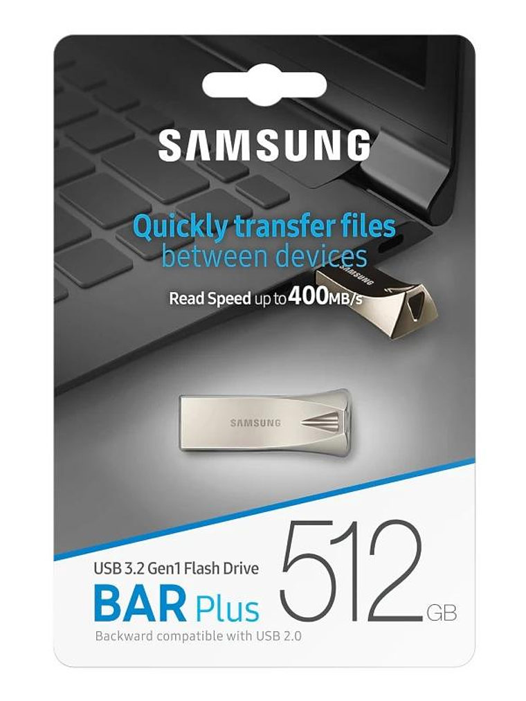 Samsung Bar Plus 512GB USB 3.1 Champaign Silver 4