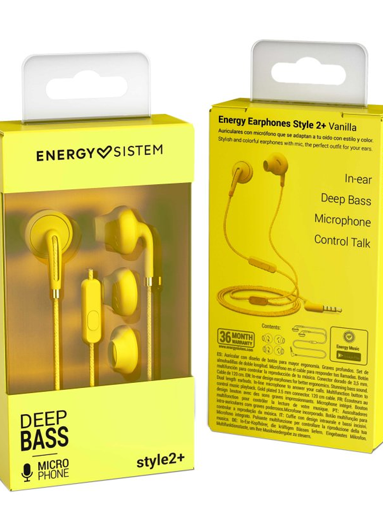 Energy Sistem Aur+Mic In ear Style 2+ Vanilla 2