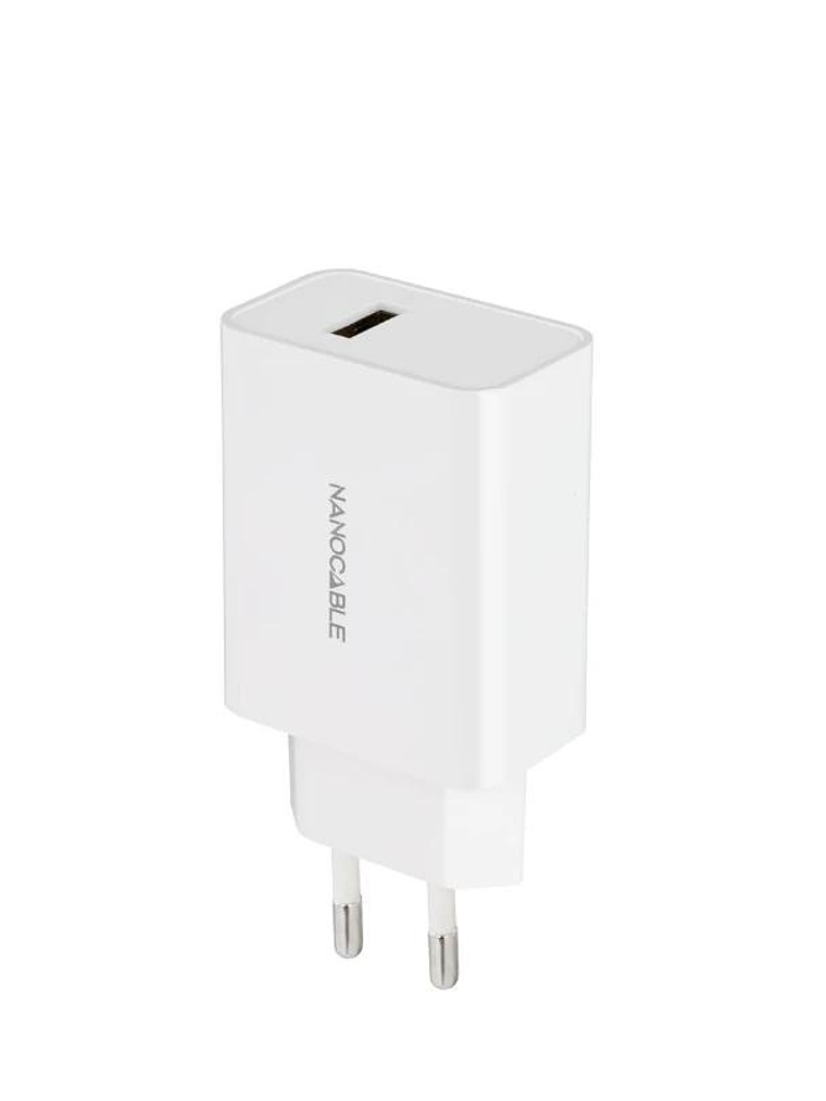 Nanocable Cargador 1 x USB 5V-2.1A Blanco 1