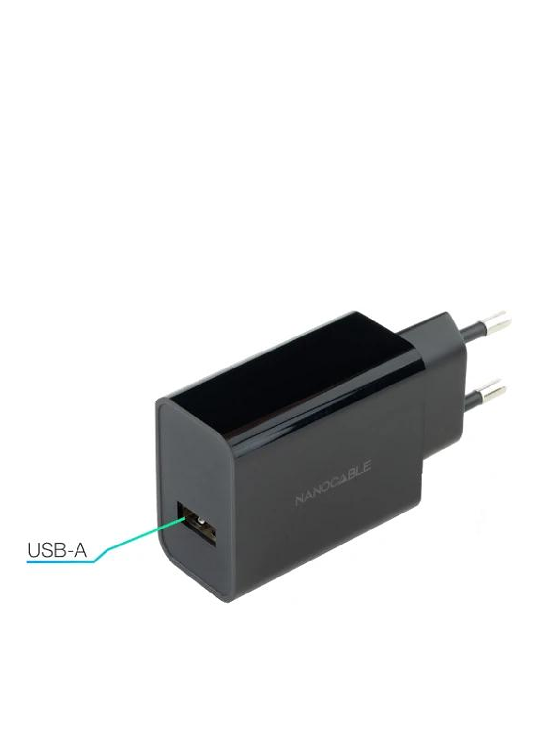 Nanocable Cargador 1 x USB 5V-2.1A Negro 2