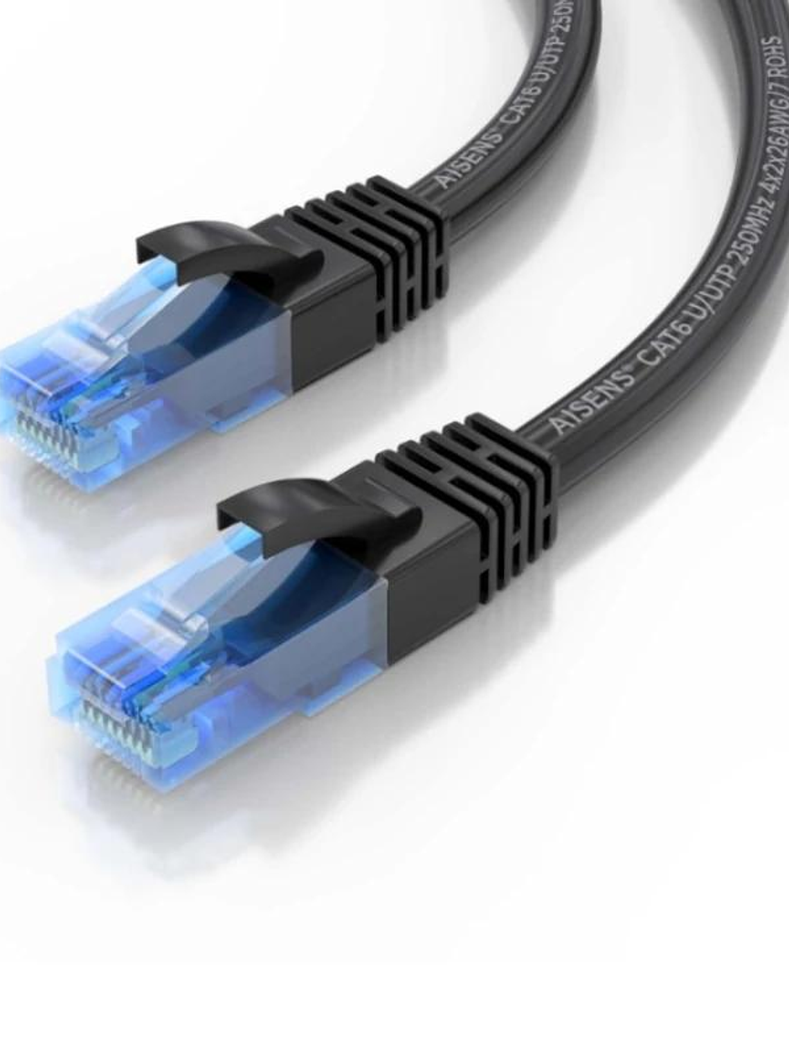 Aisens Cable RJ45 Cat.6 UTP AWG26 CCA Negro 0.5M 3