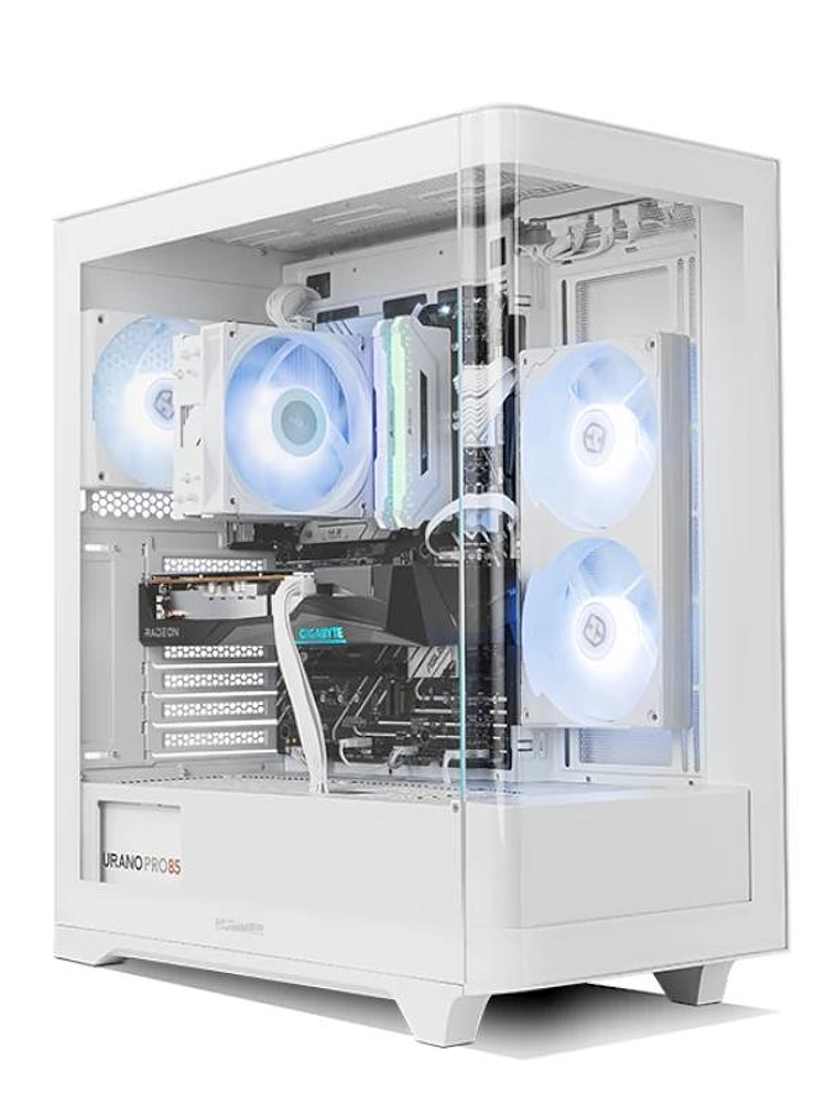 NOX Semitorre HUMMER ETHER  Cristal Curvo Blanco 1