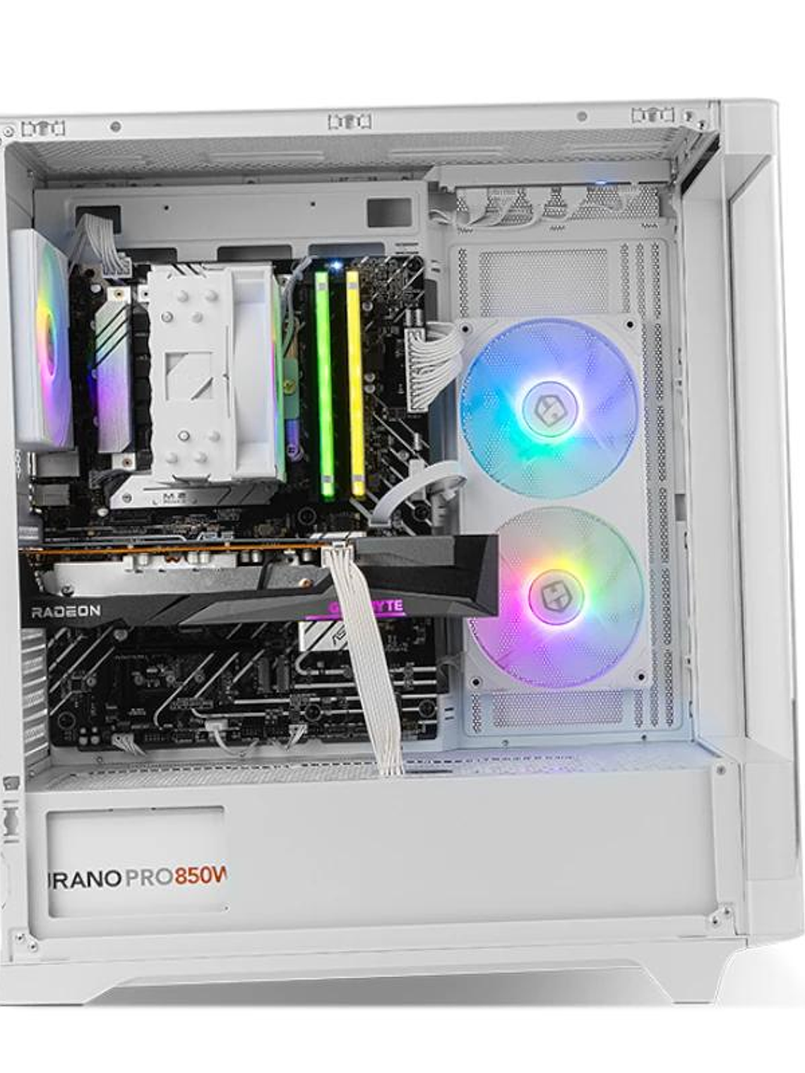 NOX Semitorre HUMMER ETHER  Cristal Curvo Blanco 2