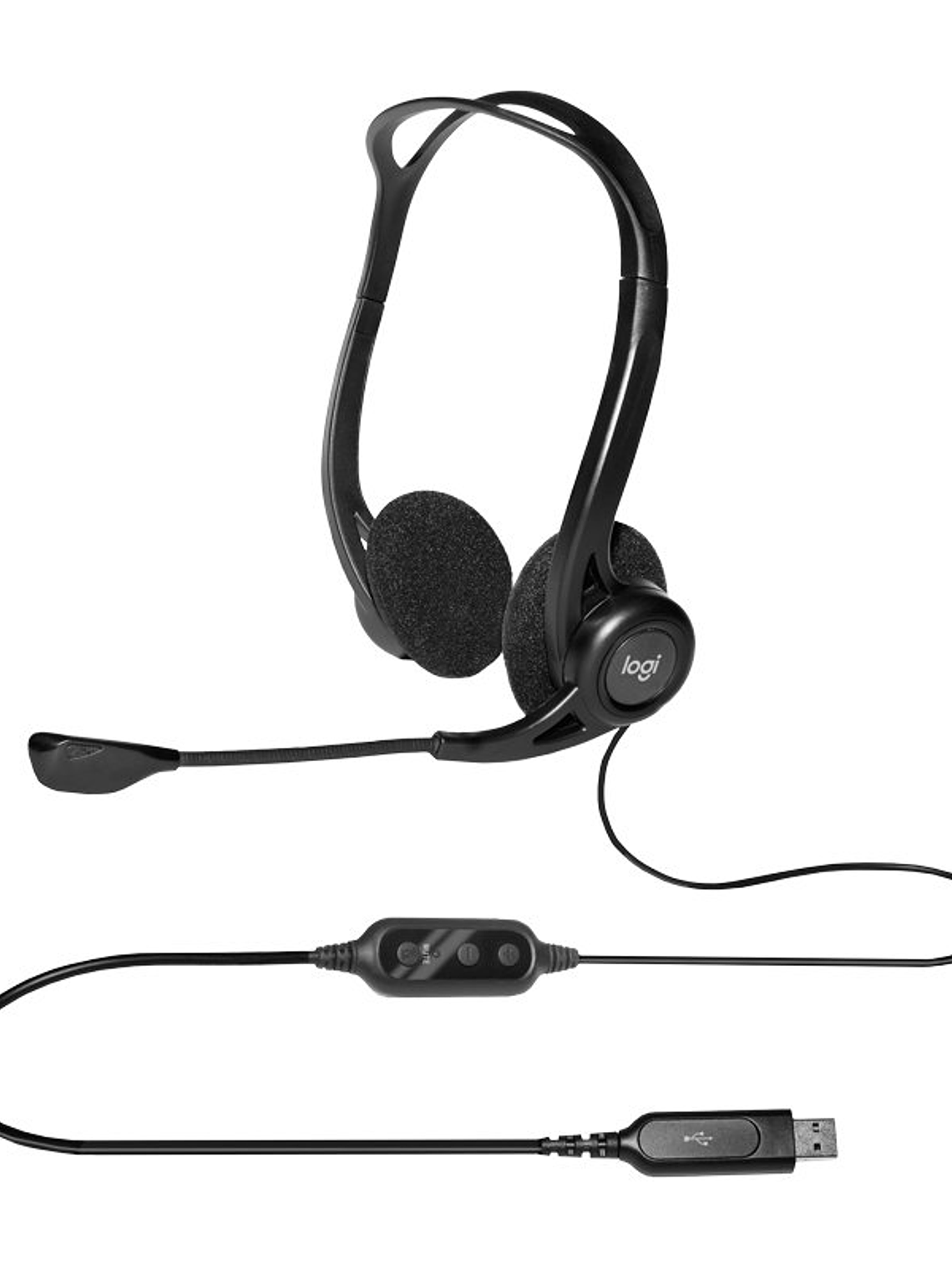 Logitech PC960M Auricular USB Suspension Ruido 3