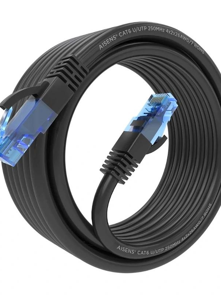 Aisens Cable RJ45 CAT.6 UTP AWG26 CCA Negro 5.0M 1