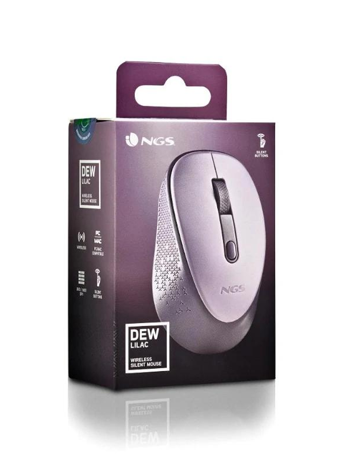 NGS RATON INALAMBRICO 800/1600DPI Lila 2