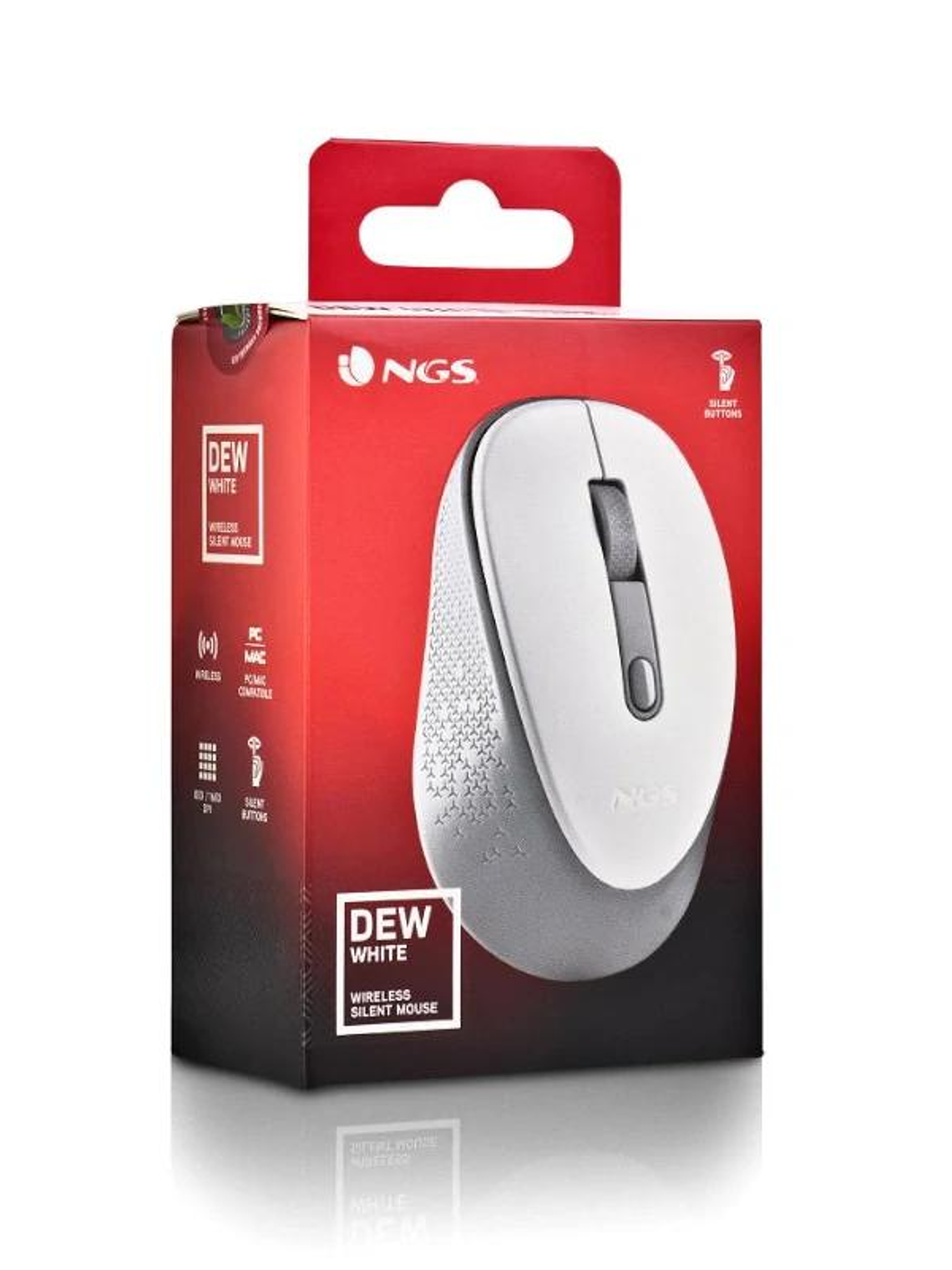 NGS RATON INALAMBRICO 800/1600DPI Blanco 2