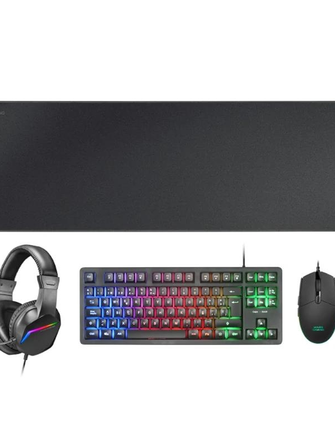 MARS GAMING Combo Gaming MCP-RGB3 4EN1 Negro 1