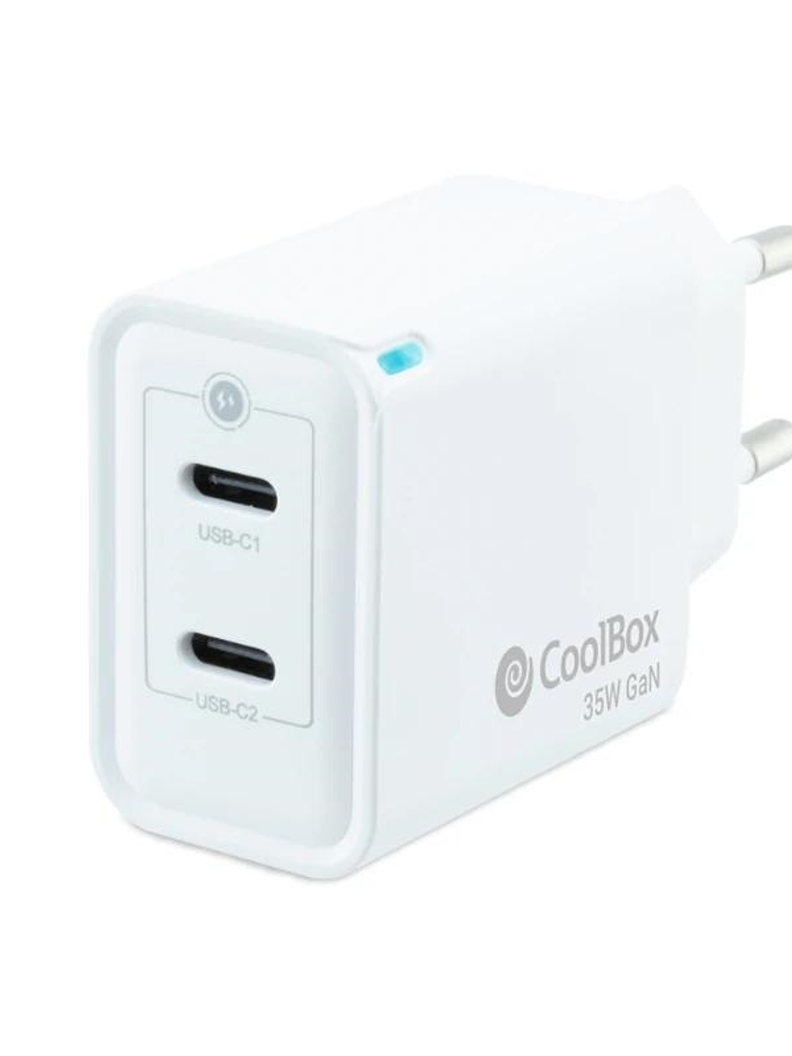 Coolbox Cargador Gan 35W USB-C/USB-C PARED 1