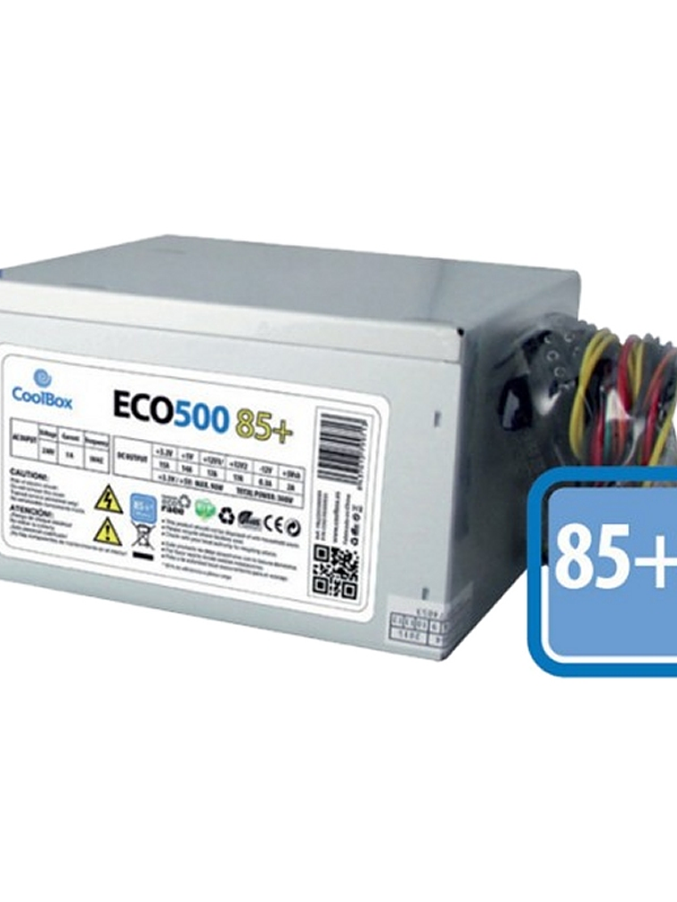 CoolBox Fuente Alim. ATX  ECO-500 85+ EFI 2