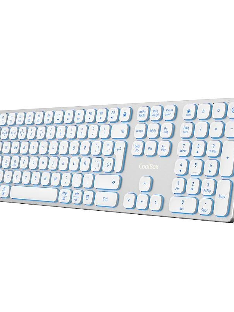 Coolbox Teclado Inal.Retroil. MOONLIGHT B431 Blanc 1
