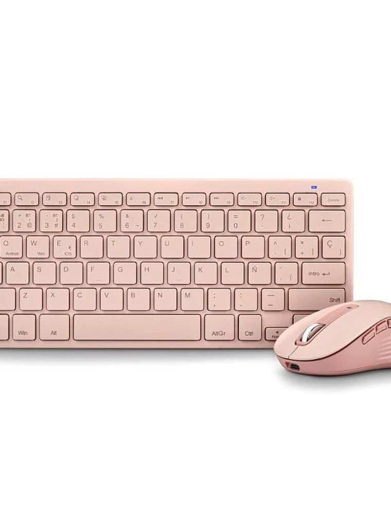 NGS KIT TECLADO Y RATON MULTIFUNCION RECARG ROSA 2