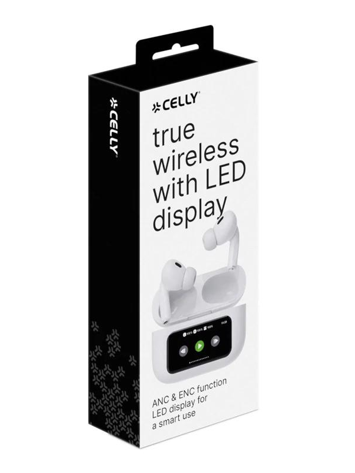 Celly Auricular TWS IN-EAR LED Display Blanco 3
