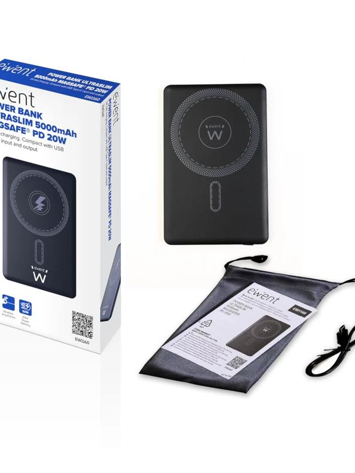 EWENT POWERBANK SLIM 5000mAh MagSafe PD 20W 3