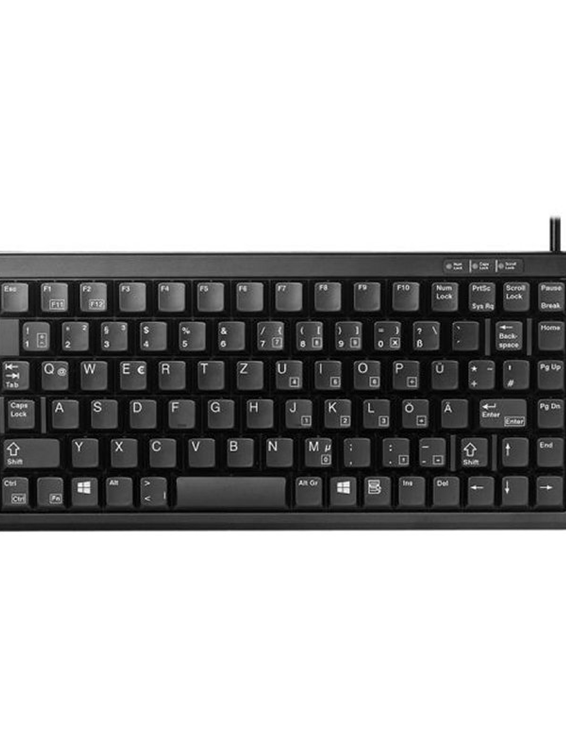 Cherry teclado slim USB+PS/2 negro 1