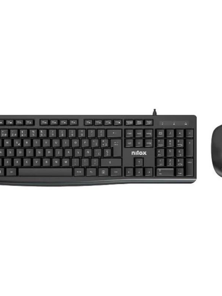 Nilox Teclado y raton Usb NXKME0012 Negro 1