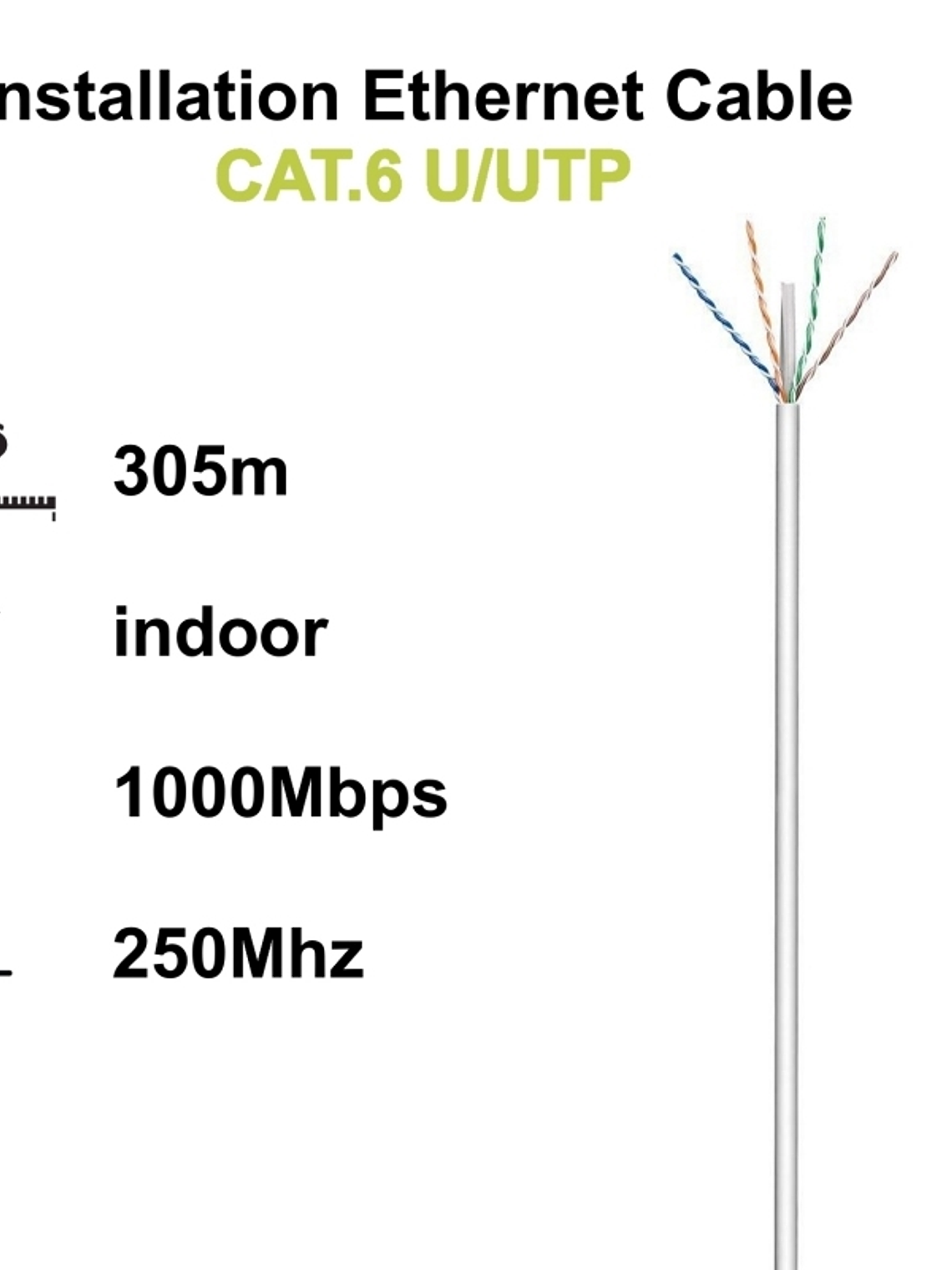 Ewent Bobina cable red Cat. 6 U/UTP, LSZH, 305mt 1